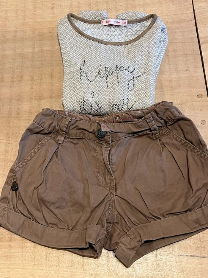 Ensemble short TAO et teeshirt à manche longue Gemo