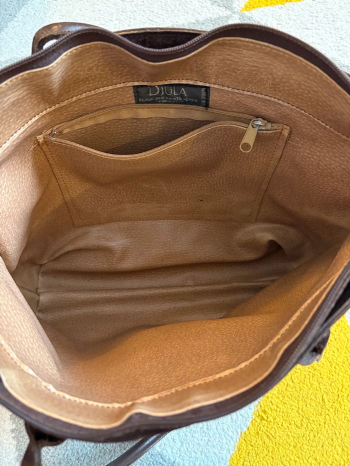 Sac à main en cuir marron vintage - photo numéro 3