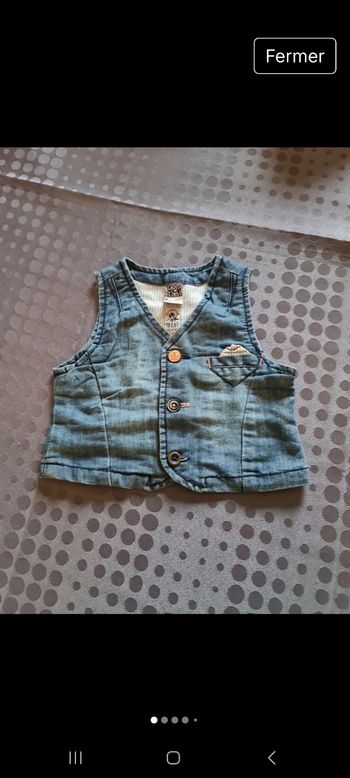 Gilet en jean taille 12 mois