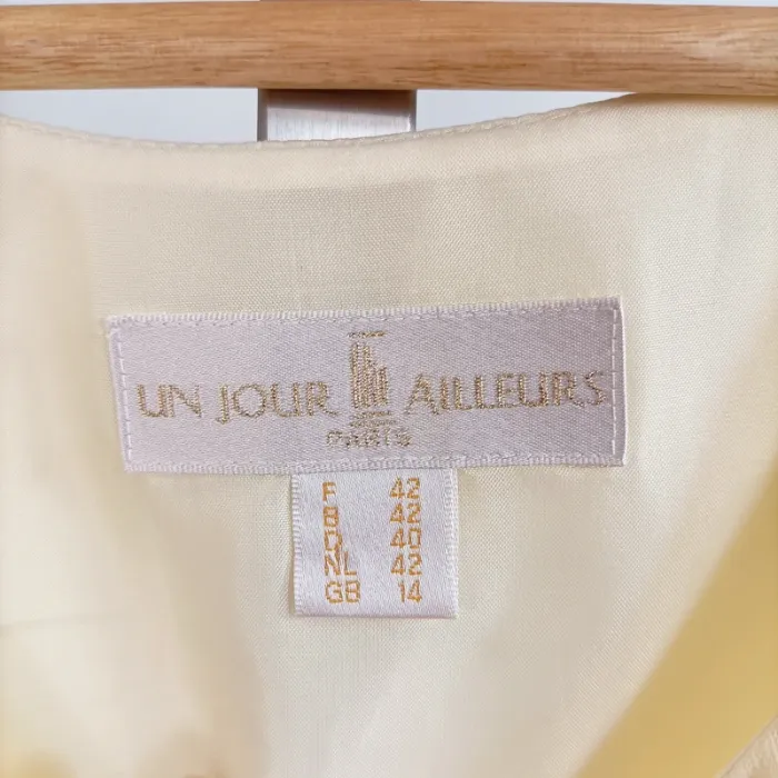 Top sans manches crème Un Jour Ailleurs coupe droite taille 42 A913 - photo numéro 5