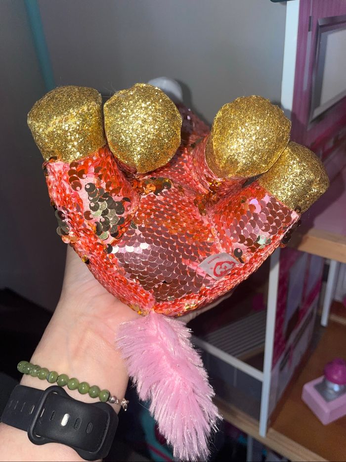 Peluche licorne à sequins - photo numéro 5