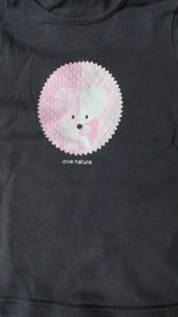 T-shirt gris hérisson rose