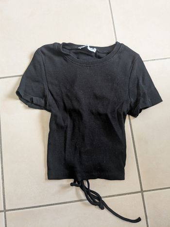 FB Sister top noir XXS lacets dans le dos