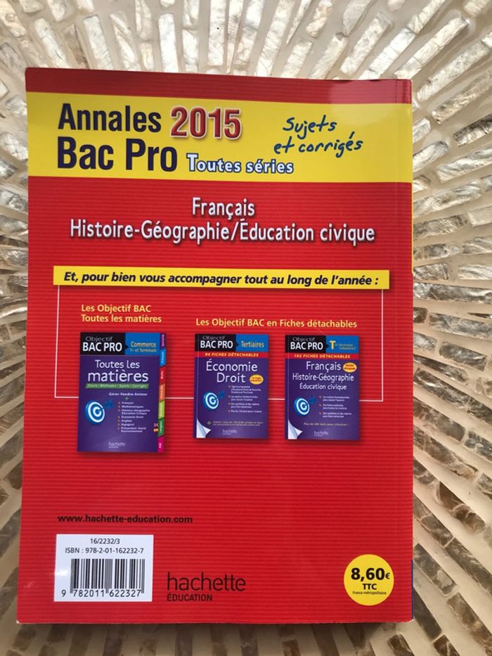 Livre annales bac pro toutes séries sujet et corrigé - photo numéro 3