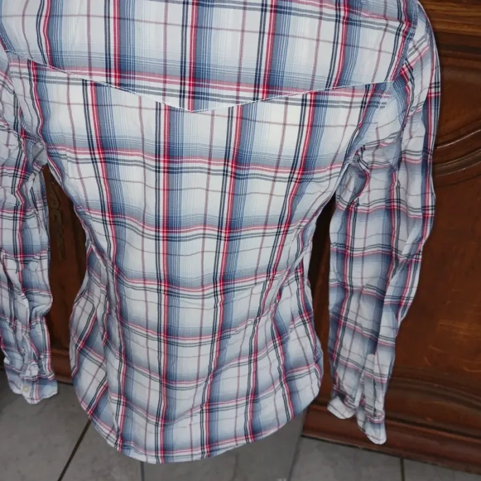 Chemise à carreaux taille 36/ s h&m - photo numéro 4