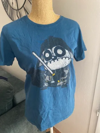 Tee shirt 100% coton bleu gong taille s