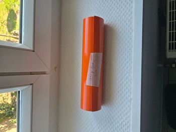 Film adhesif permanent orange foncé pour machine de découpe (5m)