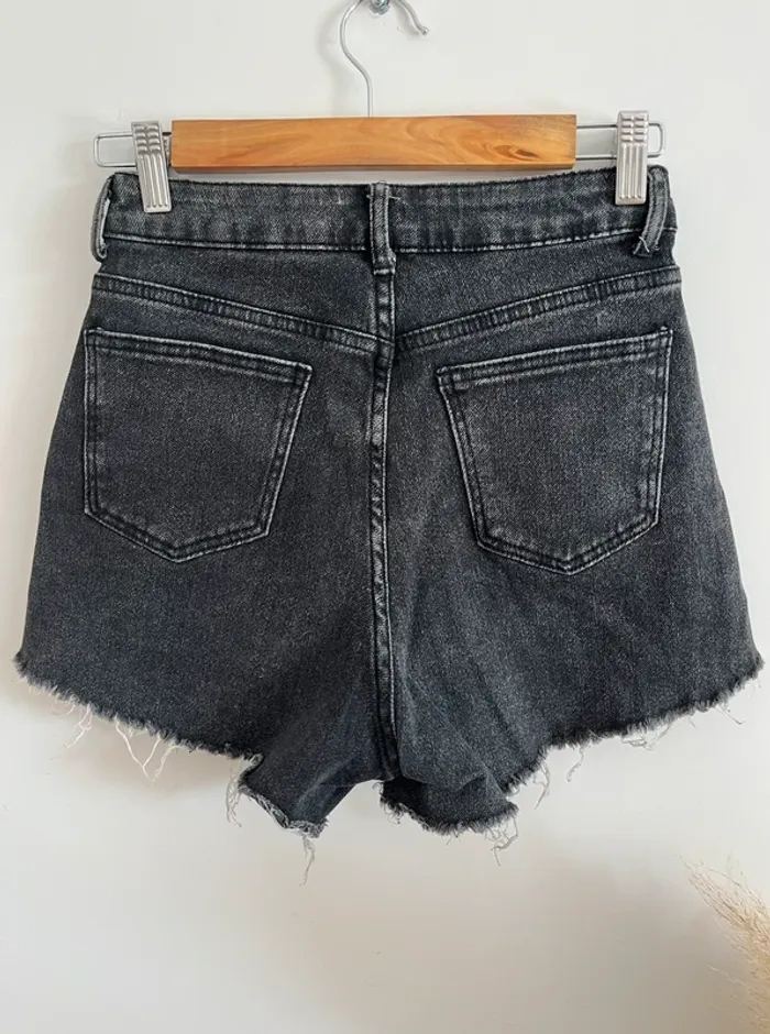 Short en jean gris taille haute - photo numéro 5