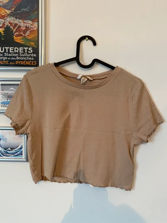 Crop top beige