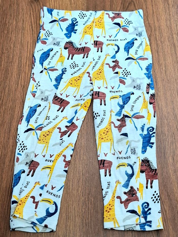 Jogging léger / bas de pyjama bébé – Gémo 24 mois – motif animaux safari