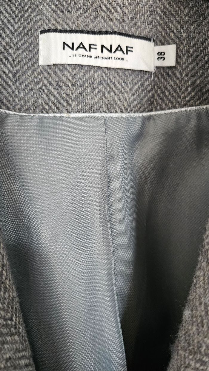 Manteau gris Naf Naf,  taille 38 - photo numéro 5