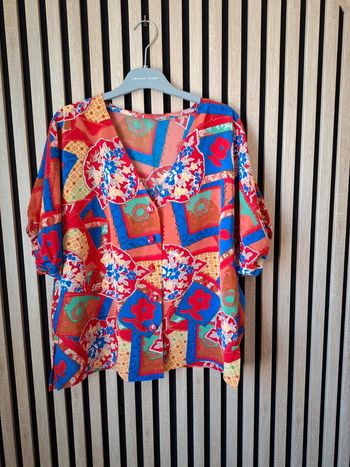 Chemise imprimée vintage multicolore T44/46