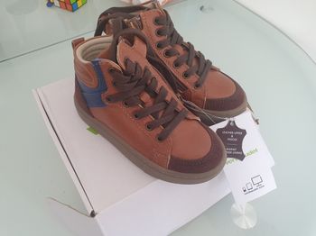 Baskets garçon cuir 25 vertbaudet