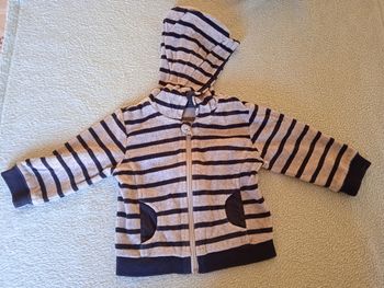 Gilet polaire zippé rayé