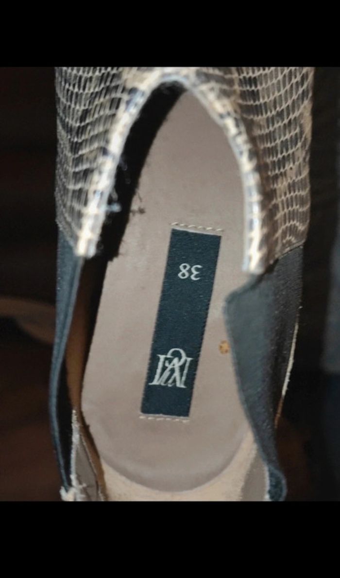 Bottines basses à talons python Mango - photo numéro 3