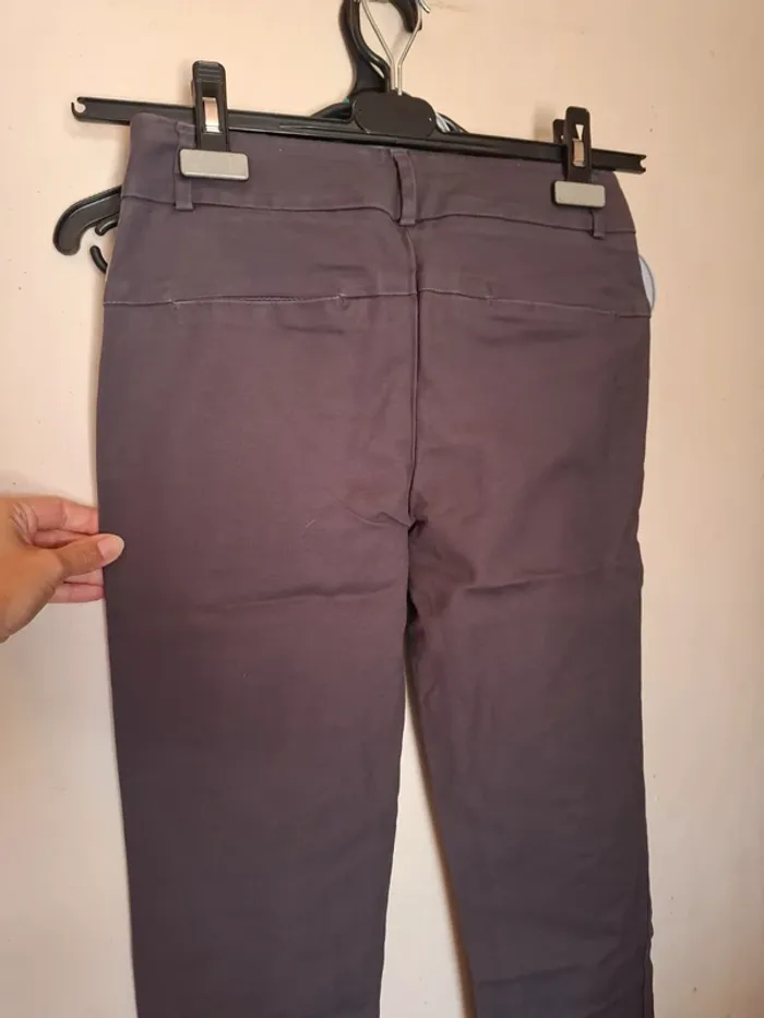 Pantalon chino camaïeu 34 gris foncé - photo numéro 3