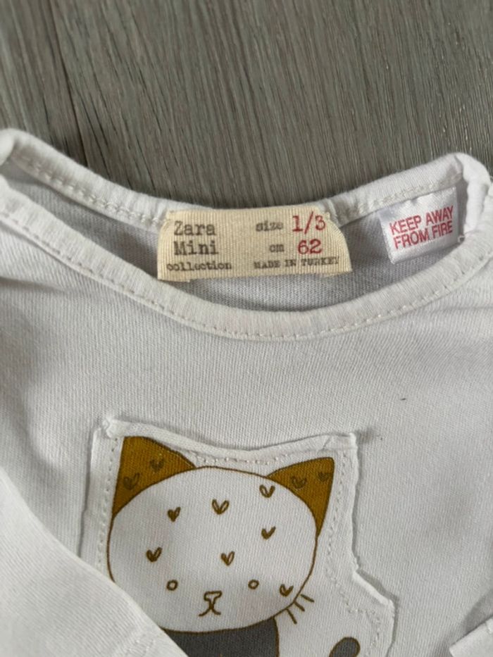 Lot de 2 tee shirt body intégré taille 3 mois - photo numéro 3