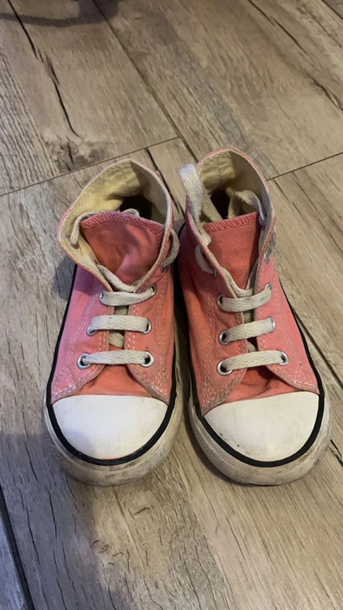 Converses hautes roses - photo numéro 2