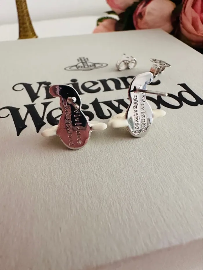 🛷Boucles d’oreilles Vivienne Westwood bonshommes de neige - photo numéro 5