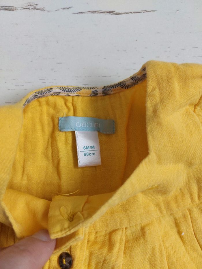 Robe jaune Obaibi Taille 6 mois - photo numéro 3