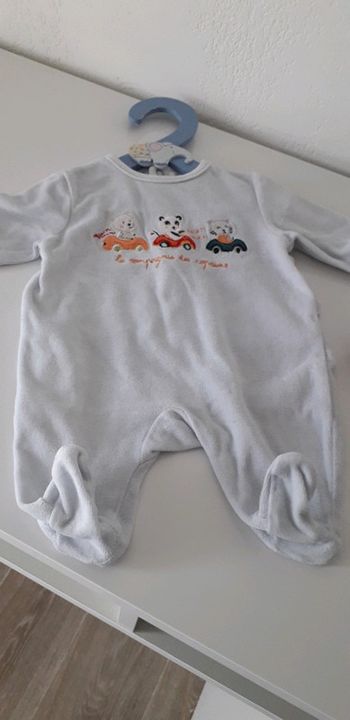 Pyjama velours garçon 1 mois