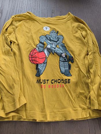 T-shirt manches longues robot basket