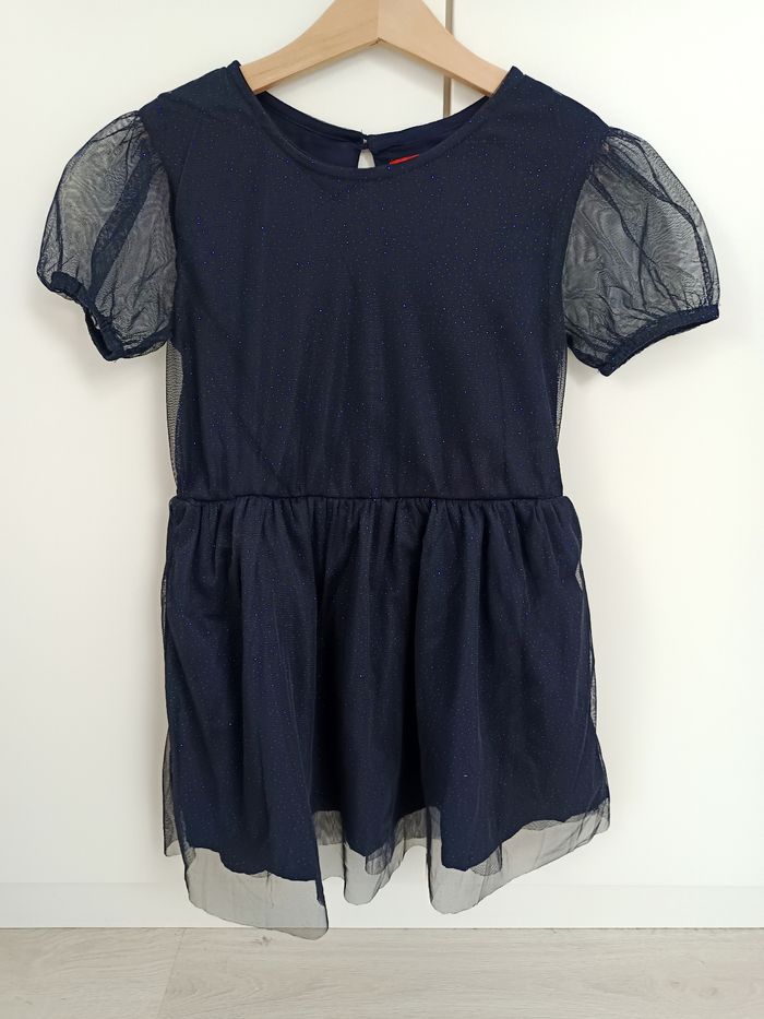 Robe bleu marine Tissaia 6/7 ans – Tulle pailleté 👗
