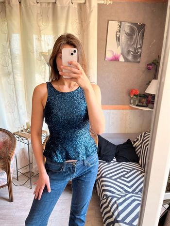 Top débardeur sequins Ibiza Summer vintage