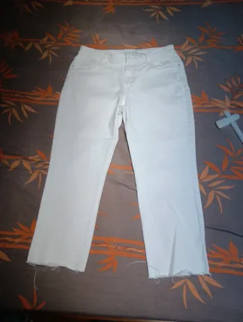 Jeans blanc Promod 7/8