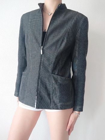 Veste blazer gris maille laine / Tony Lamarca - 36/S à 38/M