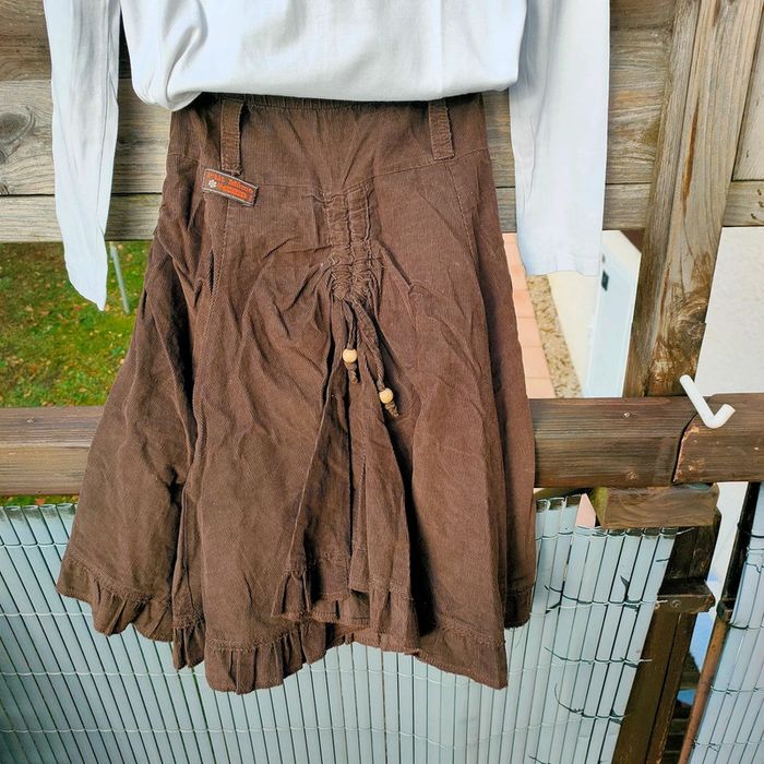 Jupe fille 10 ans bohème velours - photo numéro 2