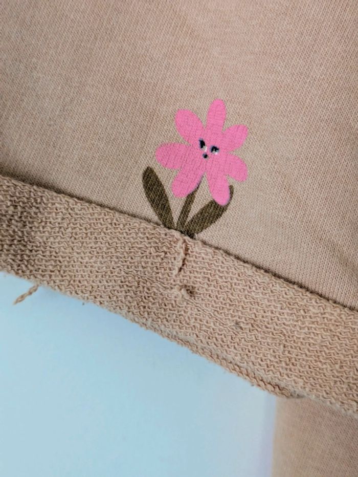 Sweat manches courtes à fleurs roses fille très bon état - Vertbaudet - 12 ans - photo numéro 6