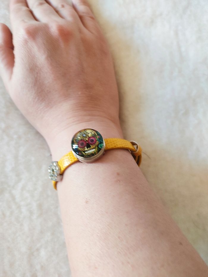 Bracelet pression effet cuir+ 5 boutons - photo numéro 5