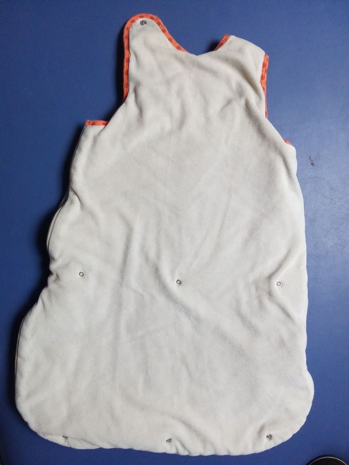 Turbulette, gigoteuse garçon naissance à 6 mois, Tog 2 hiver, chaude, motif beige, bleu ciel, polaire - photo numéro 4