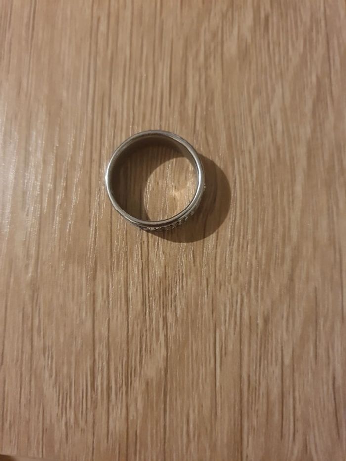 Bague en acier inoxydable avec zirconiums - photo numéro 3