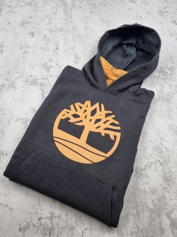 Sweat à capuche Timberland noir col montant – Taille L Hommes