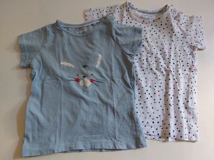 Lot de 2 t-shirts Lupilu 12-24 mois