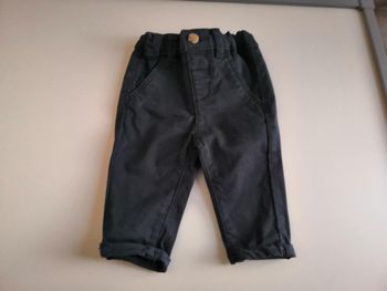 Pantalon chino uni Bleu marine 3 mois Kiabi