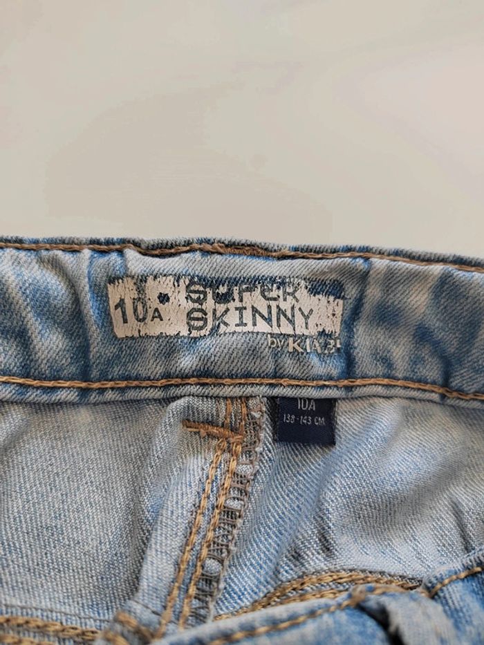 Jean super skinny en tissu super stretch avec taille mi haute Bleu clair Taille 10 ans - photo numéro 2