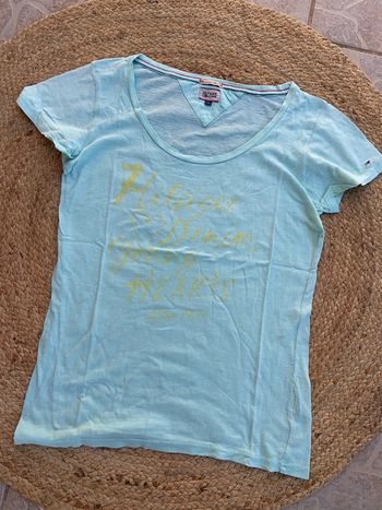 Femme 👩 Tshirt Tommy Hilfiger bleu/vert taille M