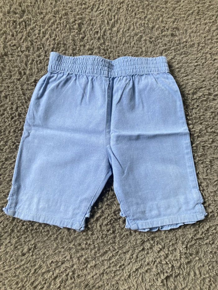 Short bleu 12 mois
