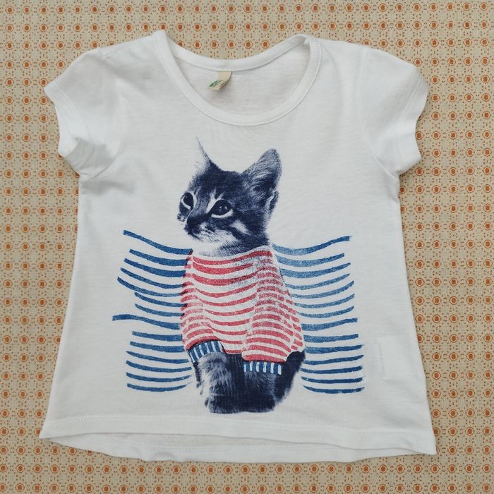 Tee-shirt fille Benetton 1-2 ans - photo numéro 2