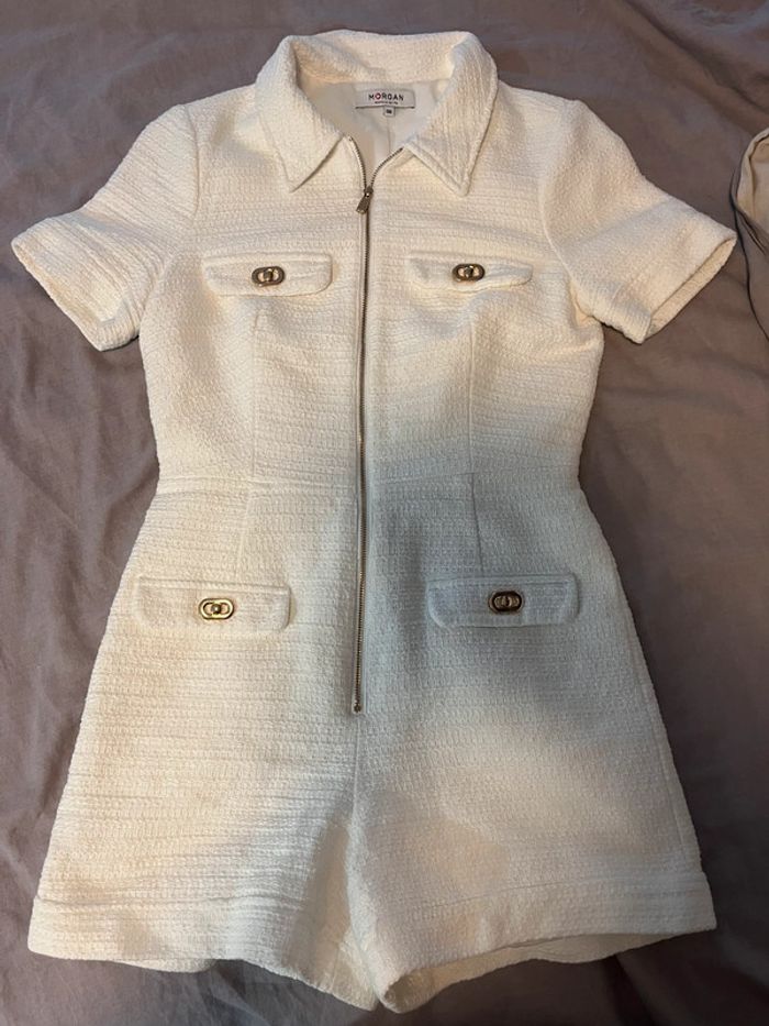 Combishort blanche tweed Morgan / 231-Shil - photo numéro 3