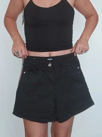 Short jean noir court évasé basique taille 36