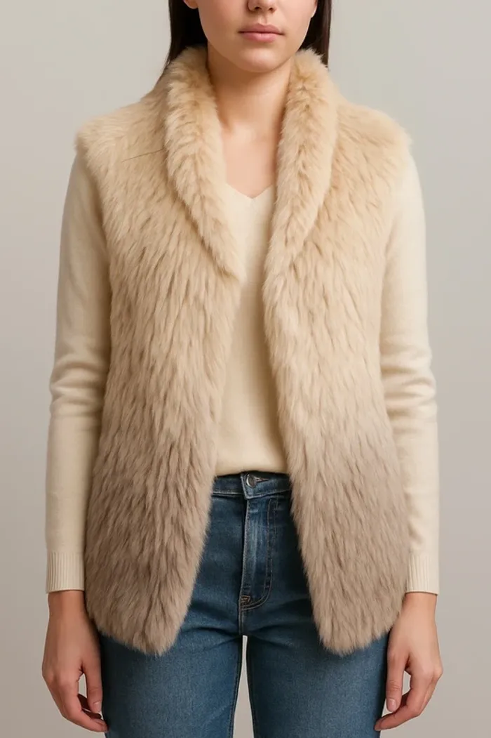 Gilet sans manches fourrure 100% - Taille S