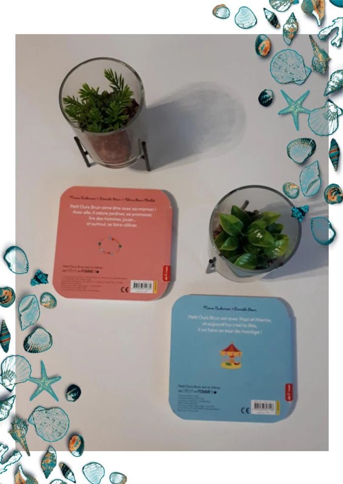 Lot 2 petit ours brun cartonnees dès 6mois - photo numéro 2