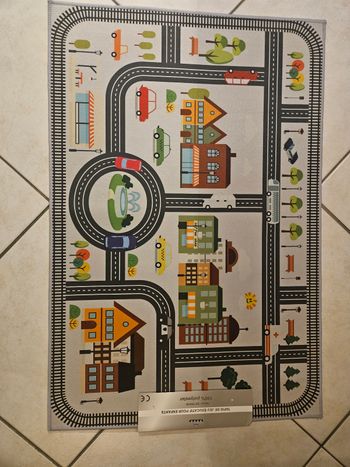Tapis jeu voiture 90x60 cm