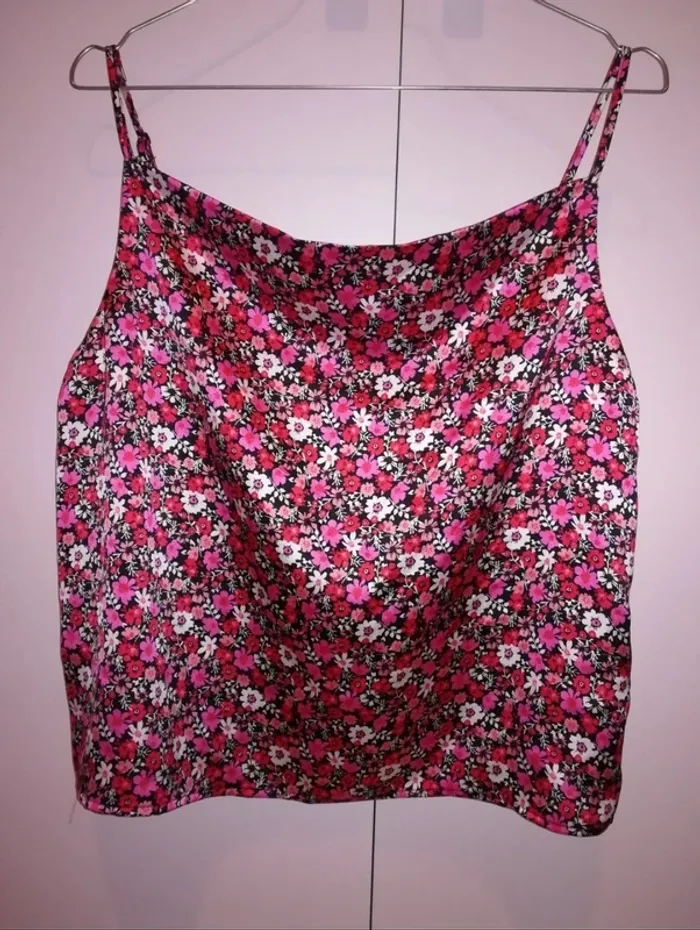 Top bretelles d'été fleuri, Kiabi, taille L, neuf
