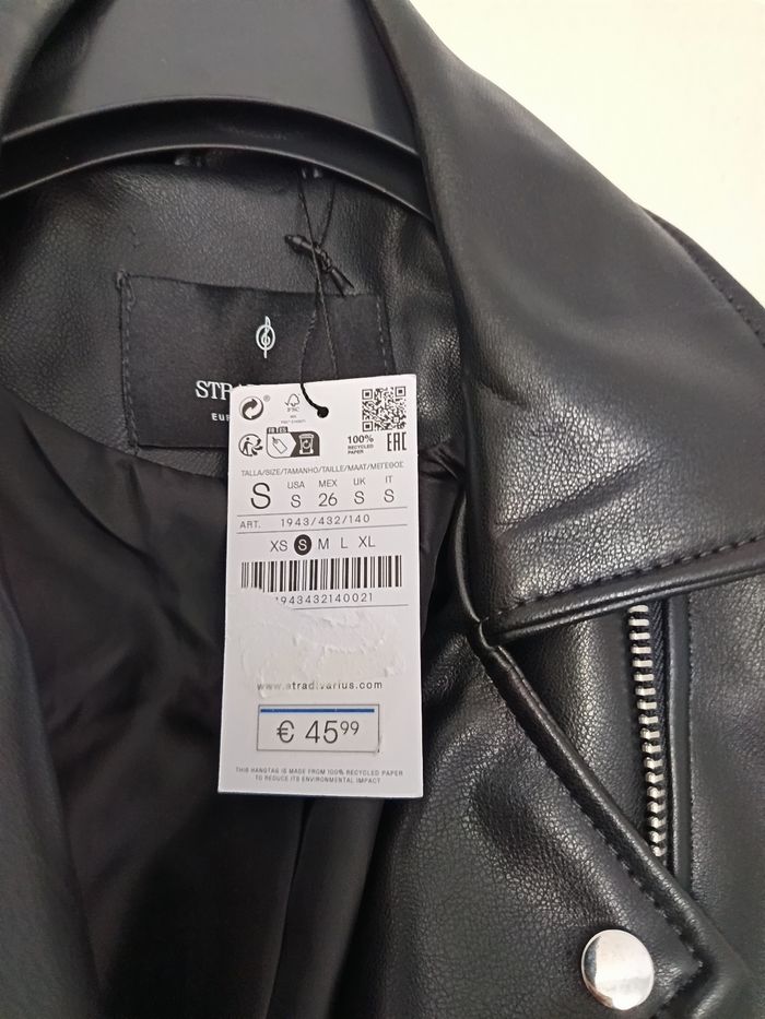 Perfecto noir Stradivarius femme neuf - photo numéro 3