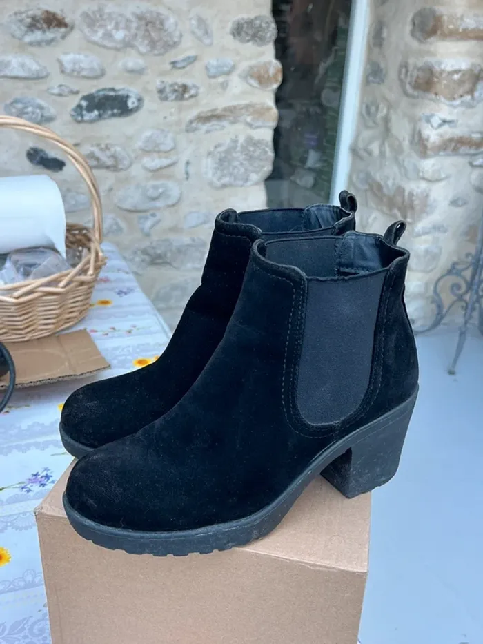 Asos - Bottines bottes style chelsea élastique à talons mi haut - photo numéro 3